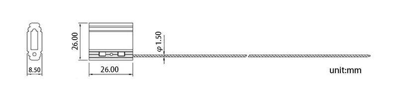 Scellé de fil de conteneur Container wire seal
