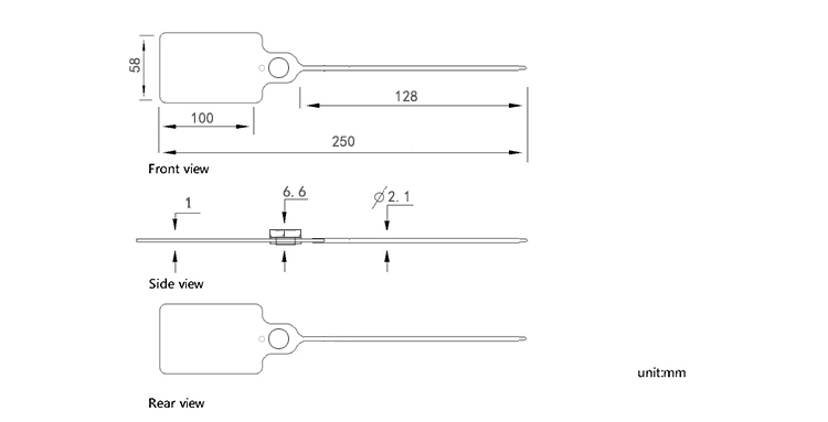 Sceau en plastique drapeau Sceau en plastique drapeau