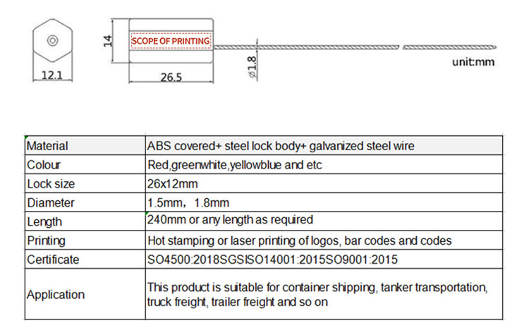 joint en fil d'acier steel wire seal
