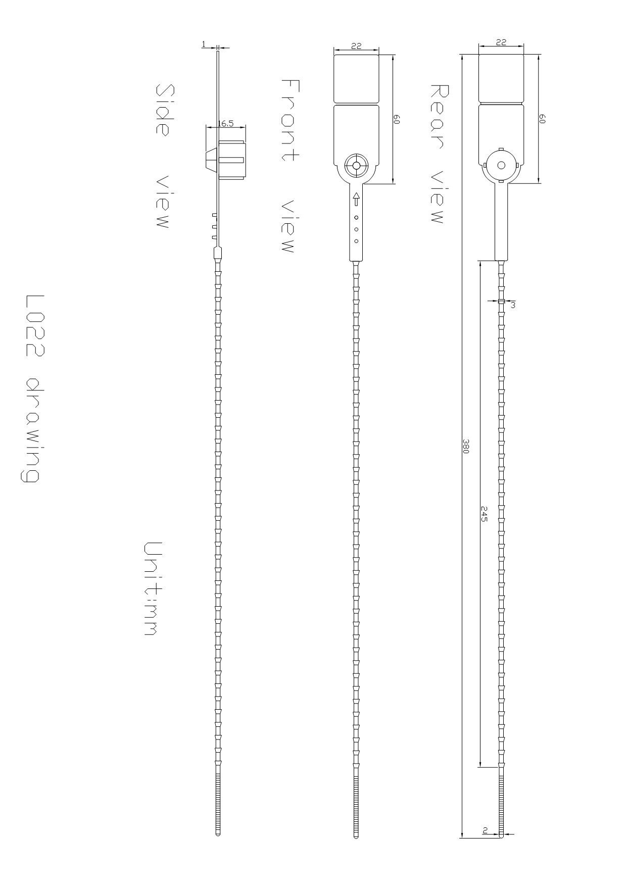 L022 Plastic Security Ties