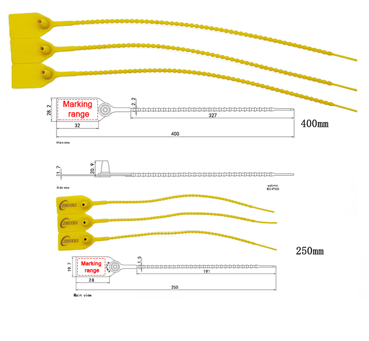 Joint en plastique à haute sécurité Pull-tite Pull-tite High Secure Plastic Seal