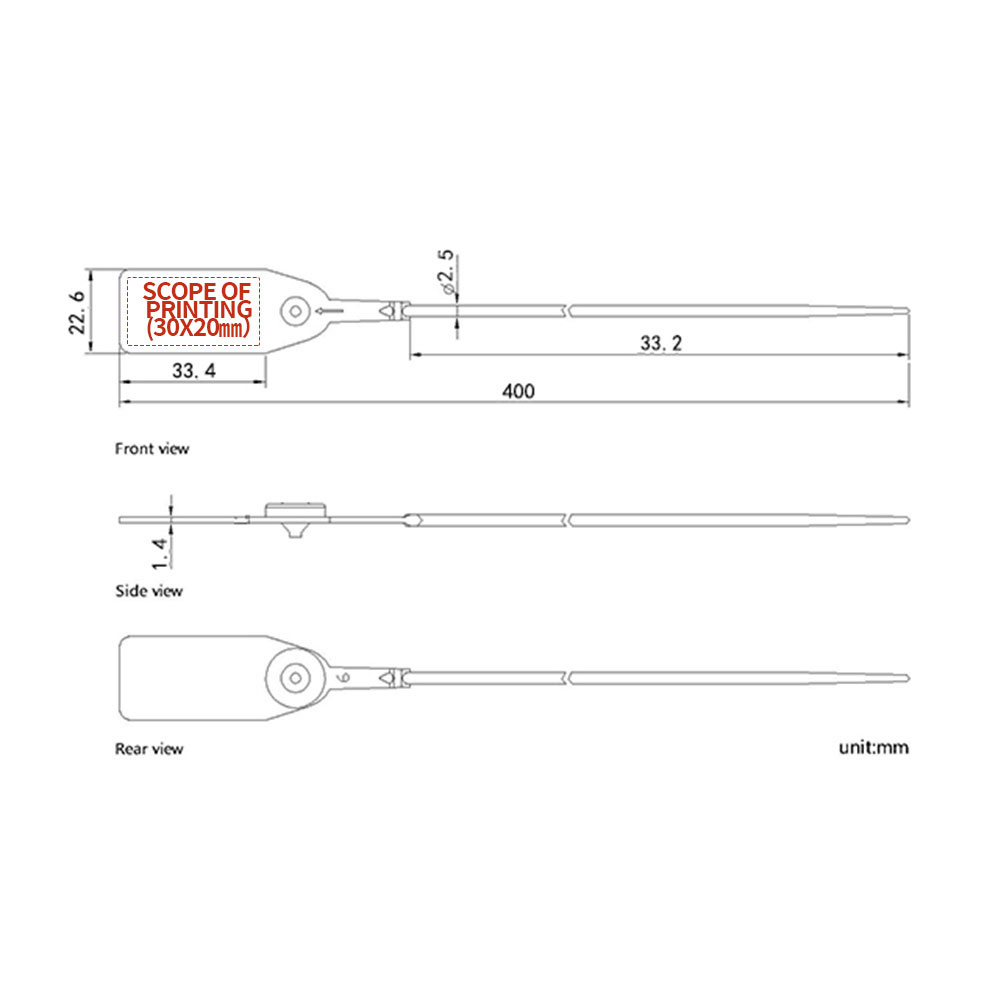 Joints d'inviolabilité en plastique Plastic Tamper Seals
