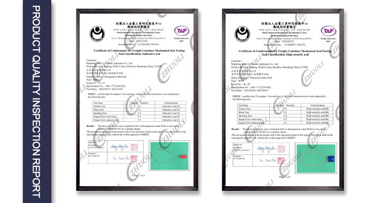 Sceau de sécurité pour remorque Trailer Security Seal